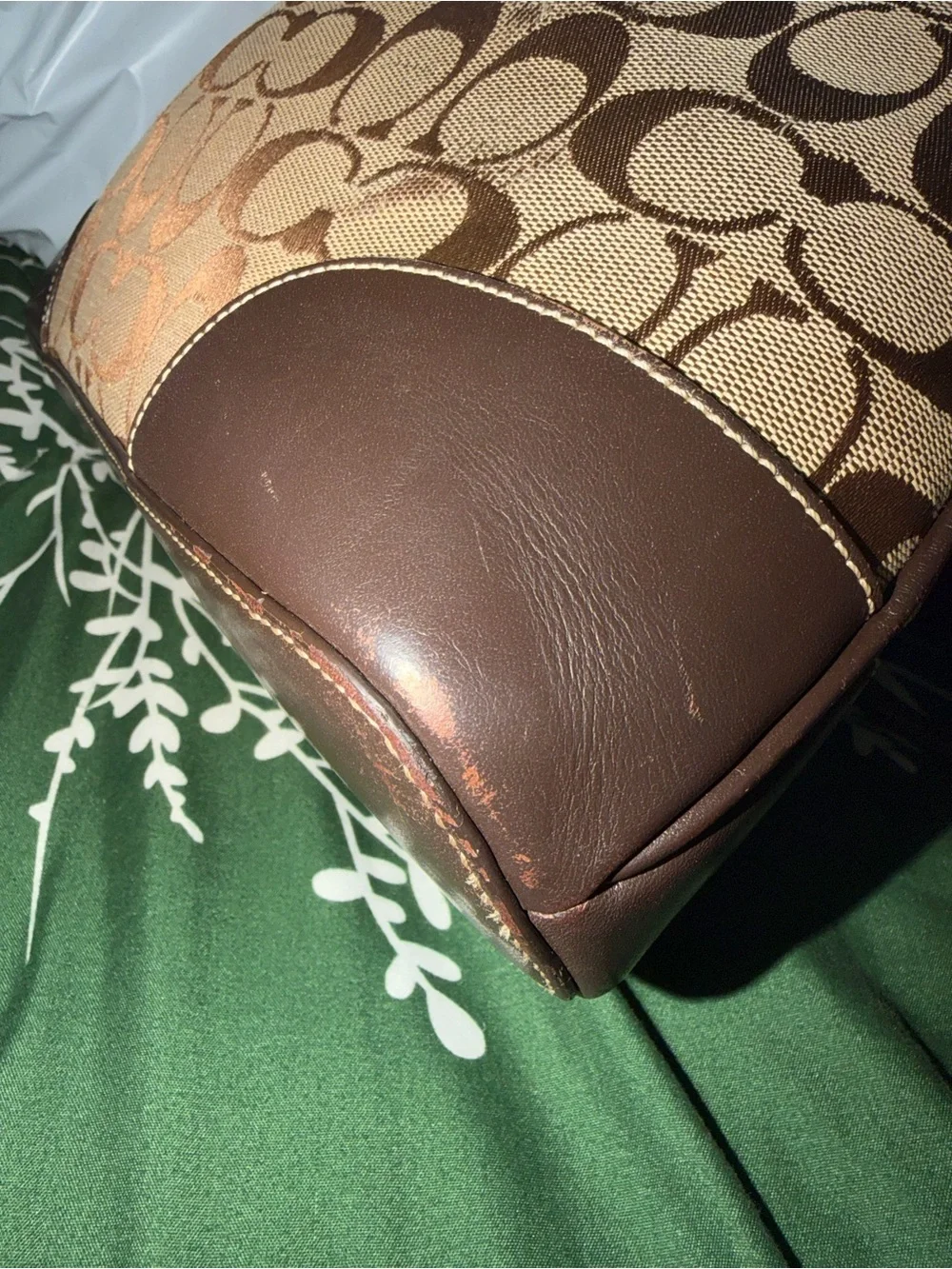 Coach Signature Canvas Crossbody Bag and Wallet in Tan and Brown